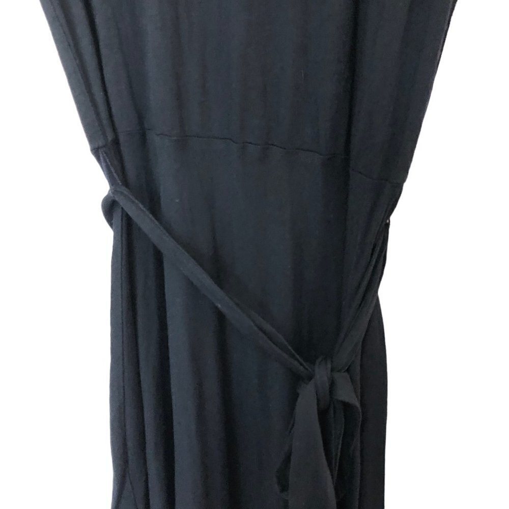 NWT Joie Knit Dress Size XS Midnight Blue Asymetrical Hem Belted Waist NEW - Picture 3 of 6